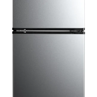 Arctic King Two-Door Mini Fridge With Freezer, 3.2 Cu. Ft., Stainless Steel