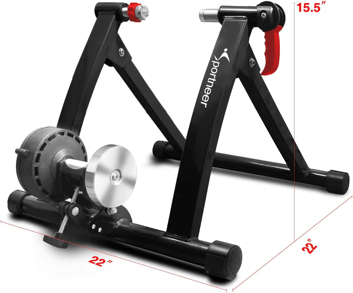 Bike Trainer Stand Indoor Riding - Sportneer Magnetic Stationary Bicycle Exercise Stand with Noise Reduction Wheel, 6 Resistance Adjustable - Image 3