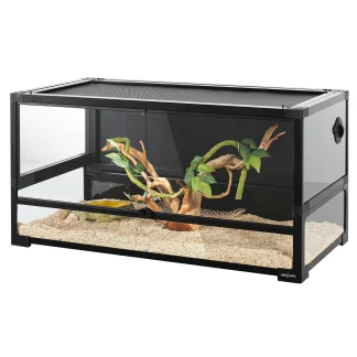 REPTI ZOO 40 Gallon Tempered Glass Reptile Terrarium Tank 36x18x18 in