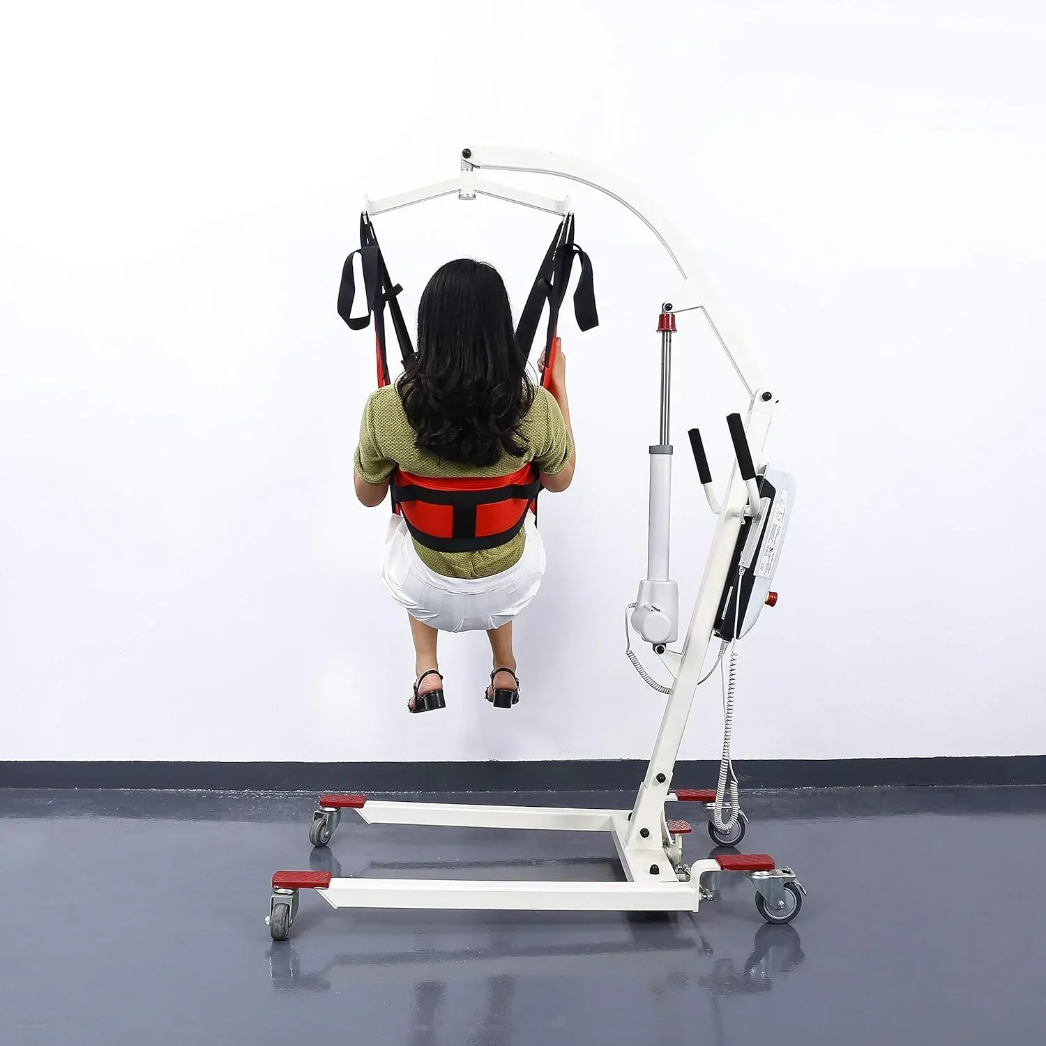 AMQTSLM Commode Patient Lift Sling, Red, 36.6 x 37.8 in, 200-500 lb Capacity - Image 4