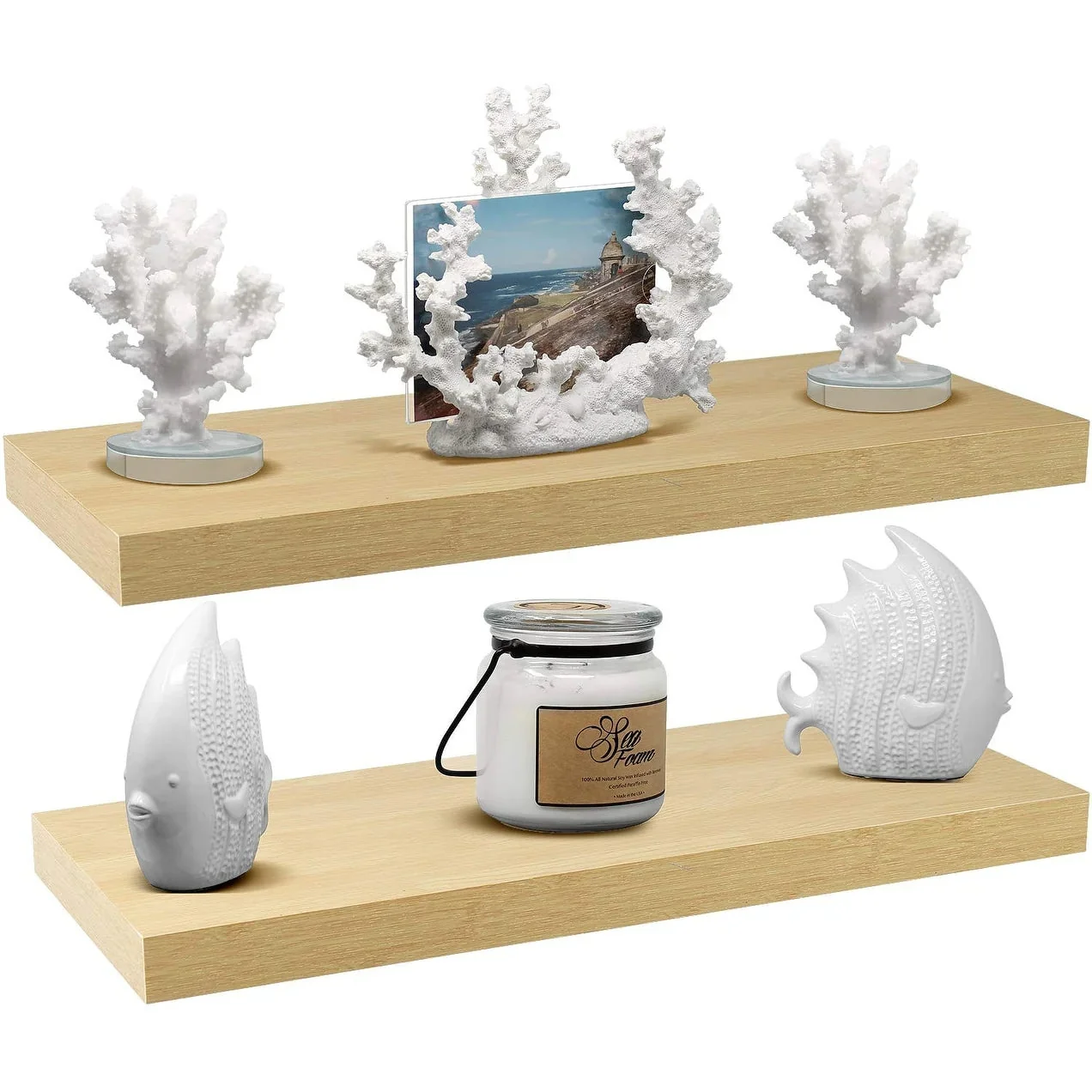 24 Inch Extra Long Floating Wall Shelf Set, 2 Count - Image 11
