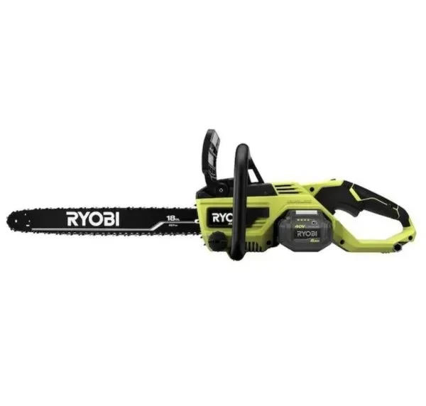 Ryobi 18 40V Cordless Chainsaw Kit with Battery & Charger, Green - Image 3