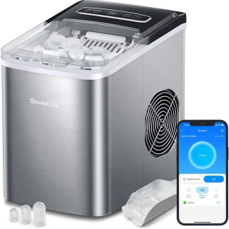 GoveeLife Smart Countertop Ice Maker, 2 L, 26 lbs Per 24 Hours, Two Ice Sizes