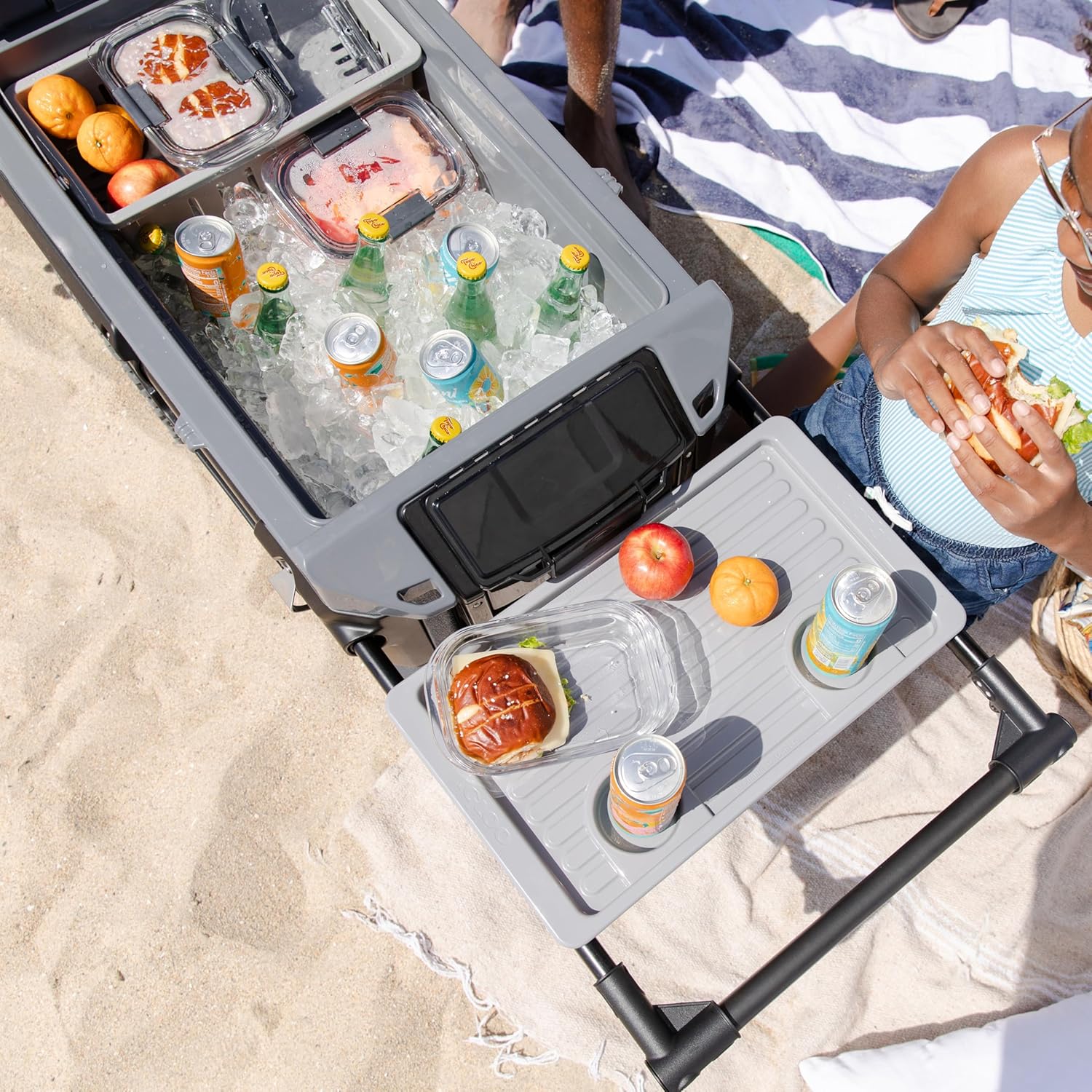 70Qt Wheeled Cooler Insulated Hard Shell Ice Chest - Image 28