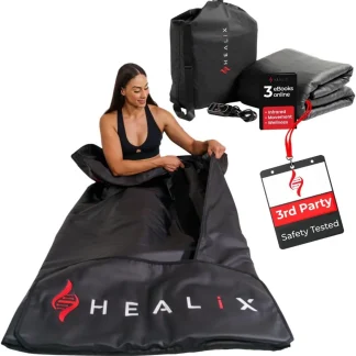 Healix Infrared Sauna Blanket, Zero EMF, 77-176F, Carbon Fiber Heating