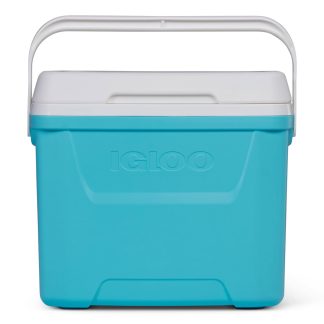 Igloo 28 qt. Laguna Hard-Sided Ice Chest Cooler, Aqua Blue and White