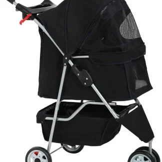 Bestpet Pet Stroller, 3 Wheels Travel Folding Carrier - T13