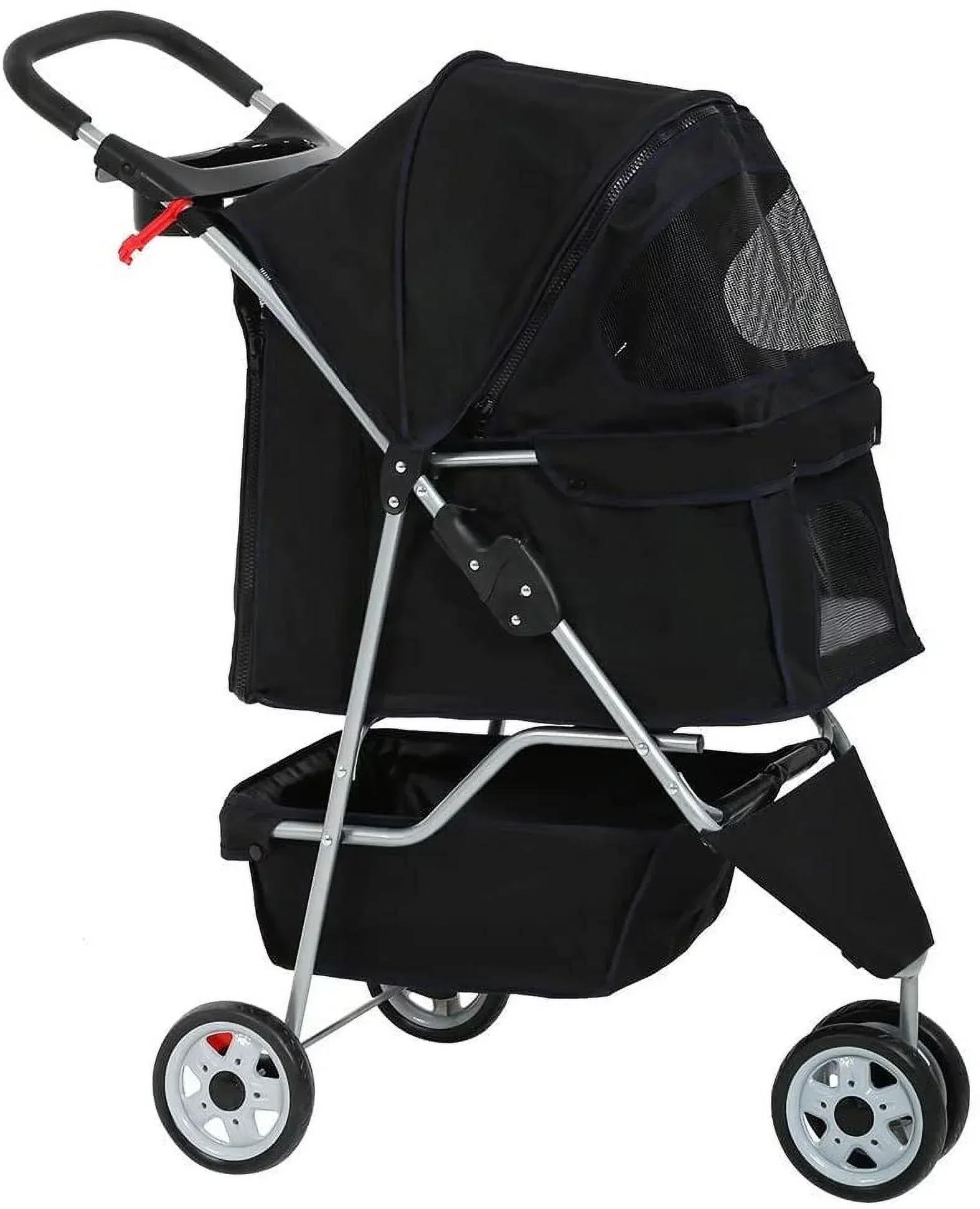 Bestpet Pet Stroller, 3 Wheels Travel Folding Carrier - T13
