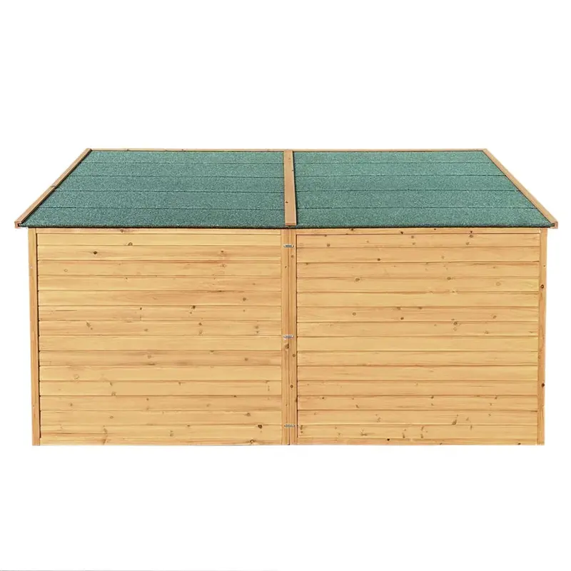 i.Pet Extra-Large Outdoor Wooden Log-Style Dog House With Insulated Bed, 2.28m - Brown - Image 4