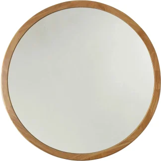 RADIANCE Goods Framed Wall Mirror, Oak Finish, 28 inch Height