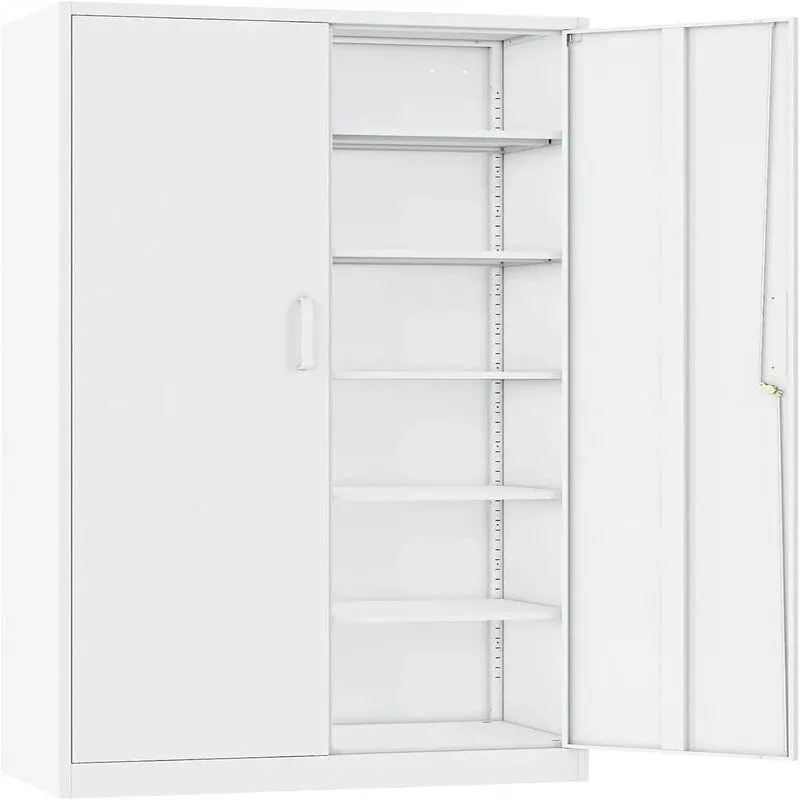 Heavy-Duty Metal Garage Storage Cabinet, Lockable Freestanding 5 Adjustable Shelves, 70.87 inch31.5 inch15.7 inches - Black - Image 3