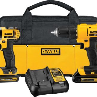 20V MAX Cordless Drill and Impact Driver, Power Tool Combo Kit with 2 Batteries and Charger