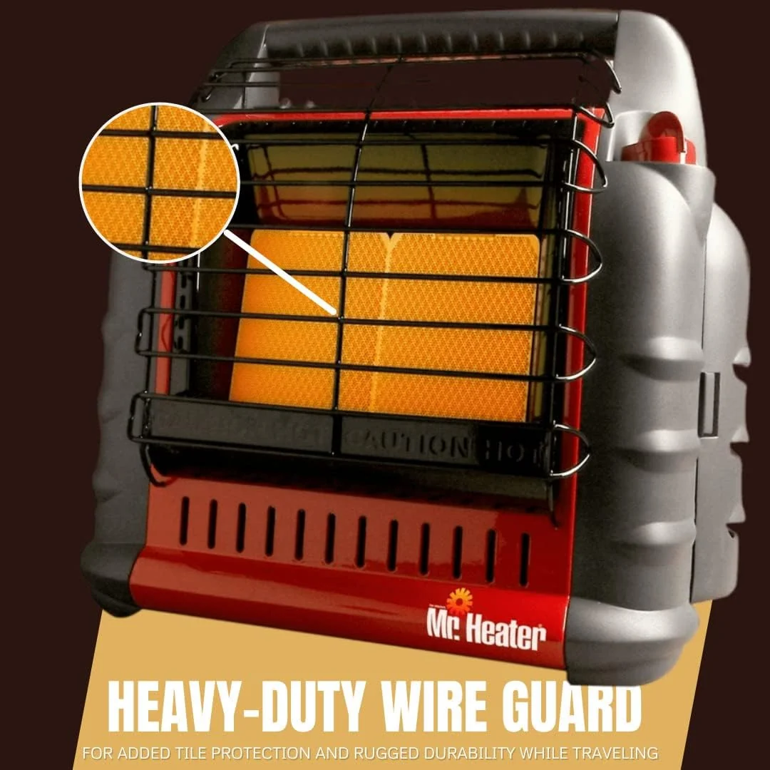Mr. Heater Portable Big Buddy Propane Heater Bundle - 10-Ft Hose & Tank Adapter, 4 000 9 000 Or 18 000 BTU (3 Items) - Image 7
