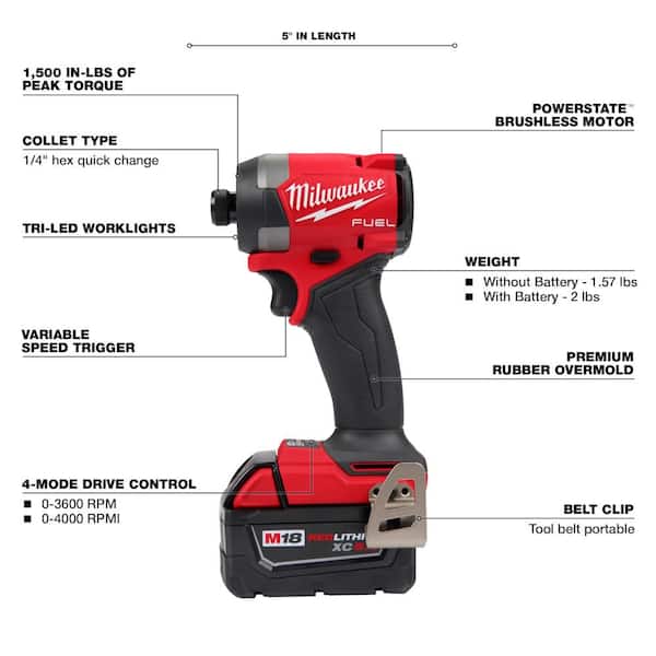 M18 FUEL 18-Volt Lithium Ion Brushless Cordless Combo Kit 6-Tool with Jig Saw and Compact Router - Image 5