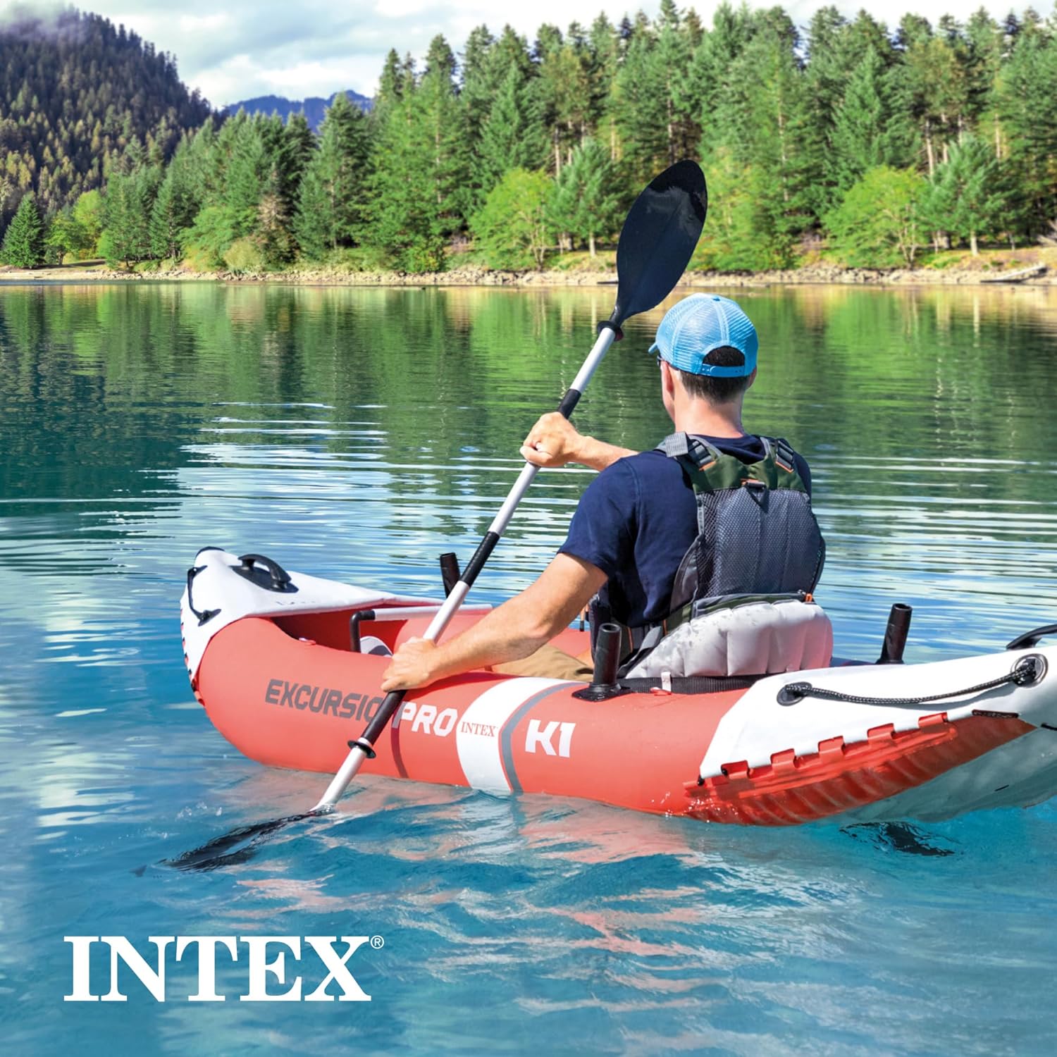 Excursion Pro Inflatable Kayak Series: Includes Deluxe 86in Kayak Paddles and High-Output Pump – SuperTough PVC – Adjustable Bucket Seat – Fishing Rod Holders – Grab Handles - Image 12