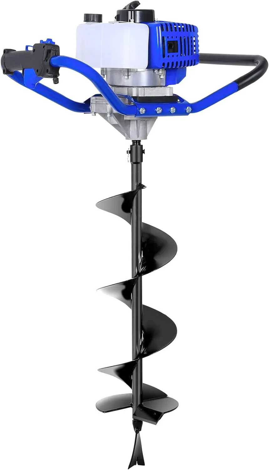 Post Hole Digger Gas Powered, 52cc 2.4 HP 2 Stroke Engine Earth Auger with 8" Drill Bit, EPA Compliant Post Hole Auger - Image 9