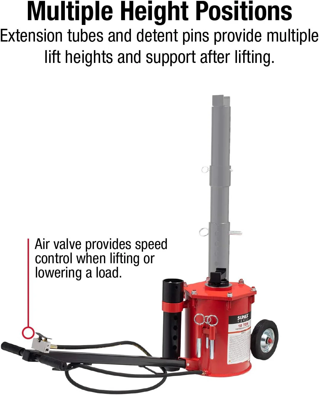 6710 10-Ton, Portable, Air Lift Jack - Image 2