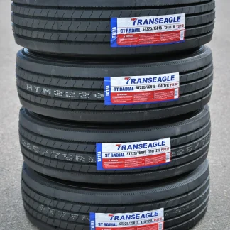 Set of 4 (FOUR) Transeagle All Steel ST Radial ST 225/75R15 Load G (14 Ply) Trailer Tires