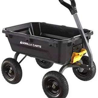 Gorilla Carts 7GCG-NF 7 Cu. Ft. Heavy-Duty Poly Garden Dump Cart with No-Flat Tires Black ( Exclusive)