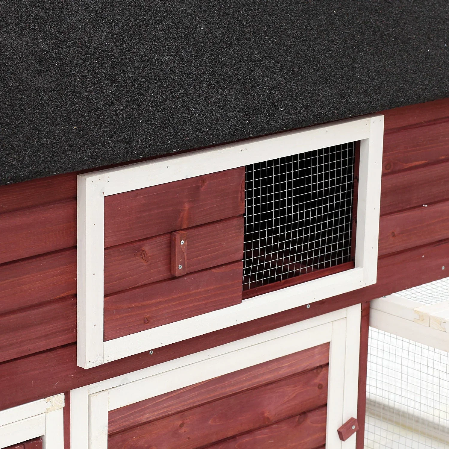 Pawhut Wooden Backyard Chicken Coop With Nesting Box And Run, 114in - Image 6