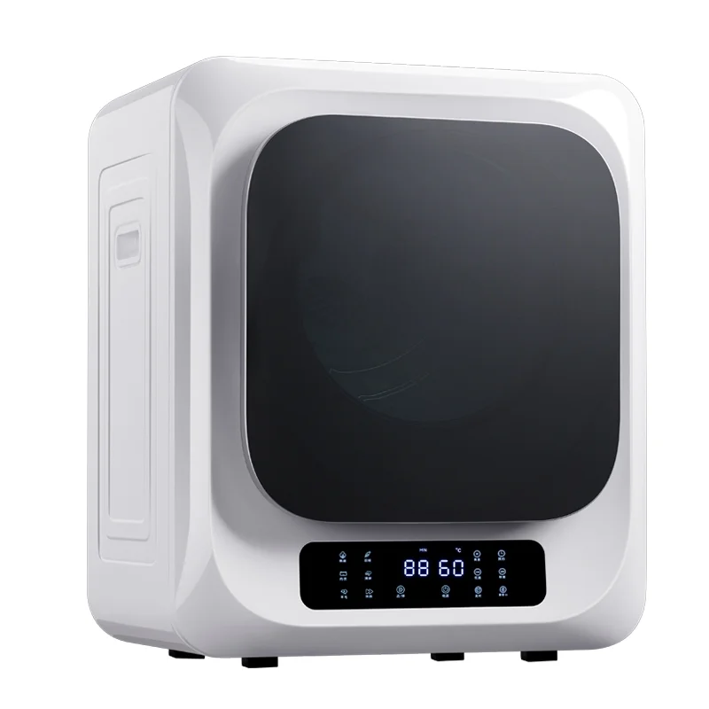 Portable Mini Clothes Dryer - White With Black Square Door