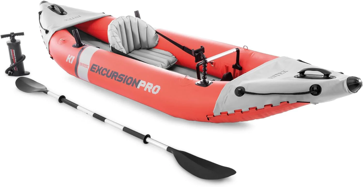 Excursion Pro Inflatable Kayak Series: Includes Deluxe 86in Kayak Paddles and High-Output Pump – SuperTough PVC – Adjustable Bucket Seat – Fishing Rod Holders – Grab Handles - Image 2