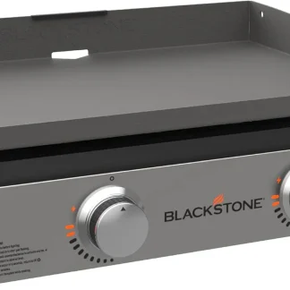 Blackstone 1666 22” Tabletop Griddle with Stainless Steel Faceplate, Powder Coated Steel, Black