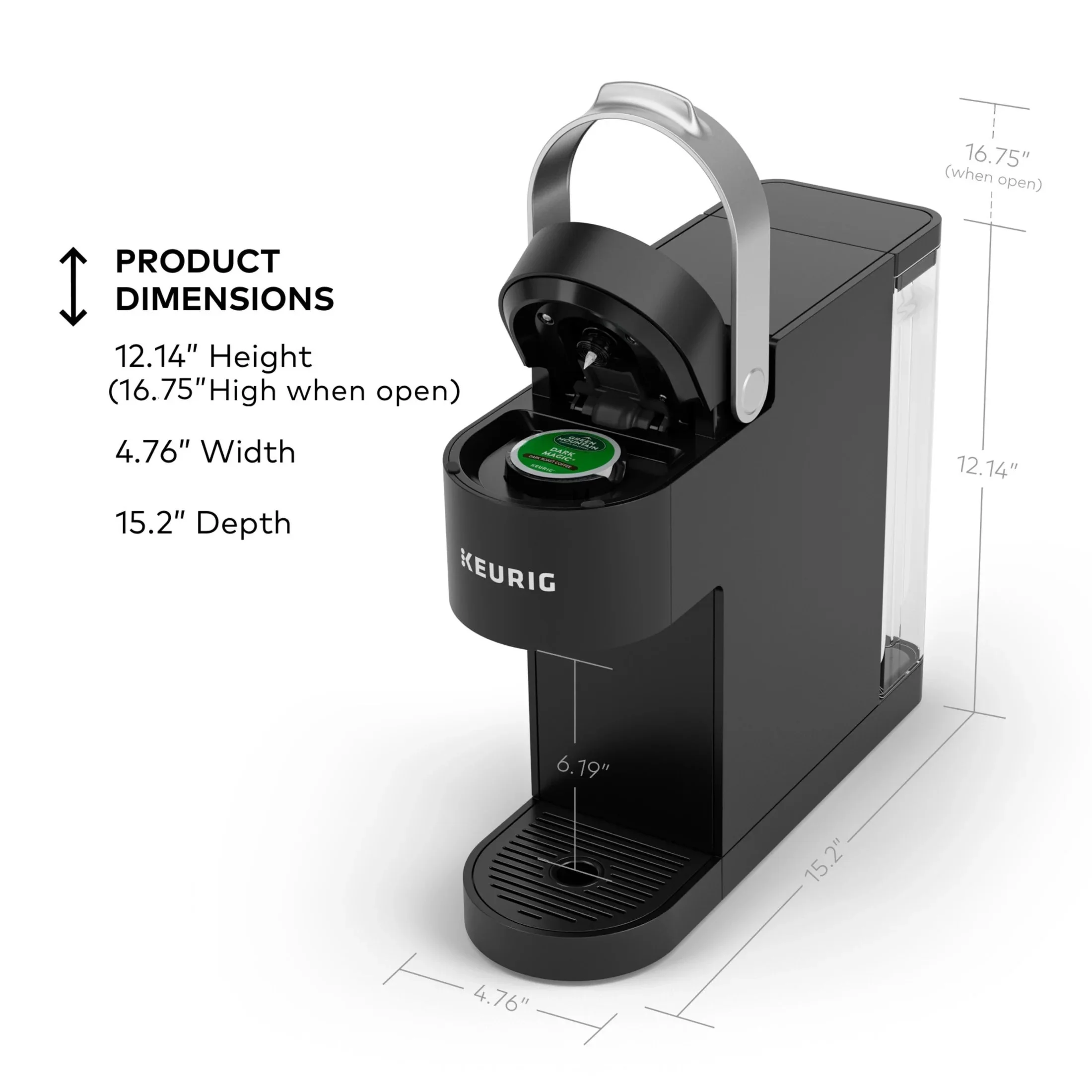 Keurig K-Slim Black Single-Serve K-Cup Pod Coffee Maker - Image 8