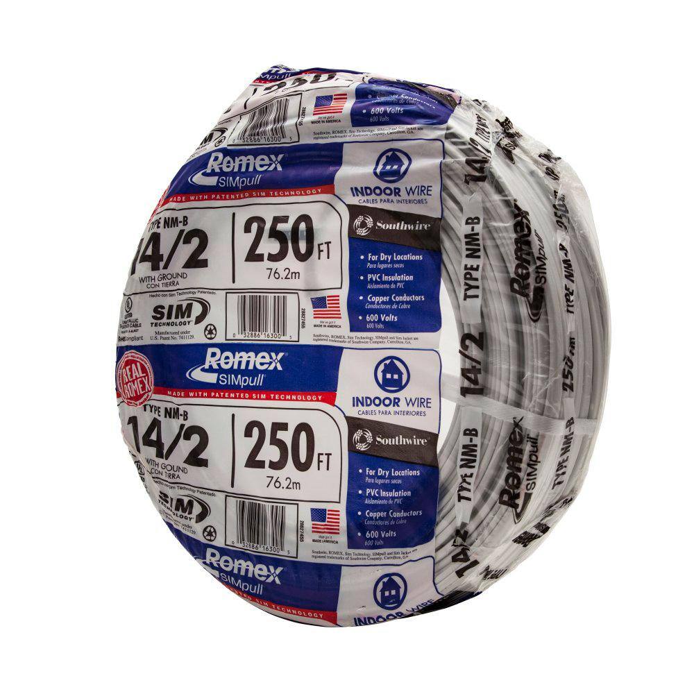 Southwire 250 ft. 142 Solid Romex SIMpull CU NM-B WG Wire 28827455 - Image 3