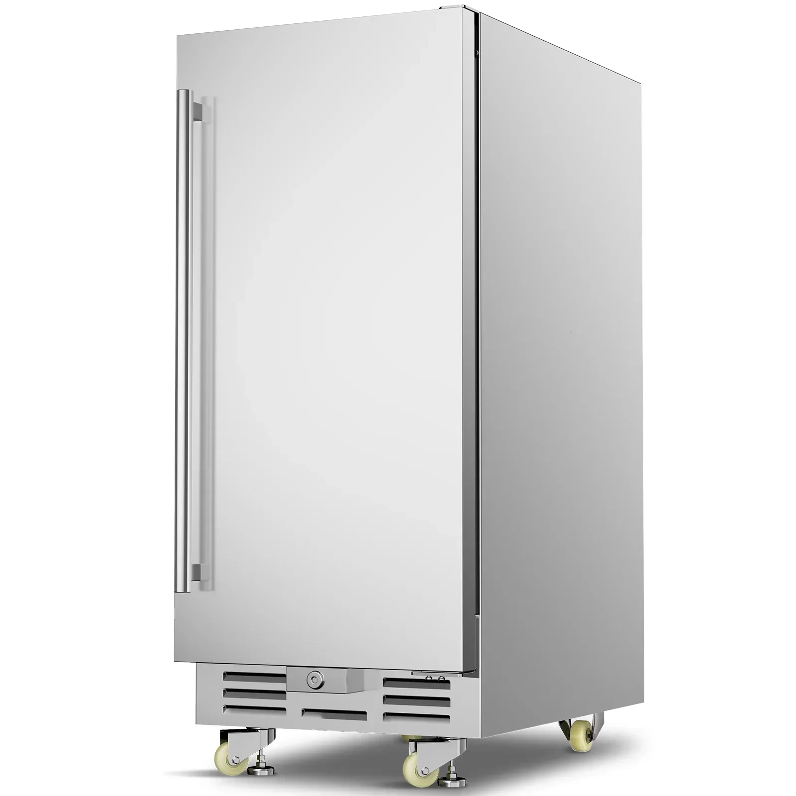Ecojoy 15 Inch Stainless Steel Under Counter Beverage Refrigerator, 120 Cans - Image 2