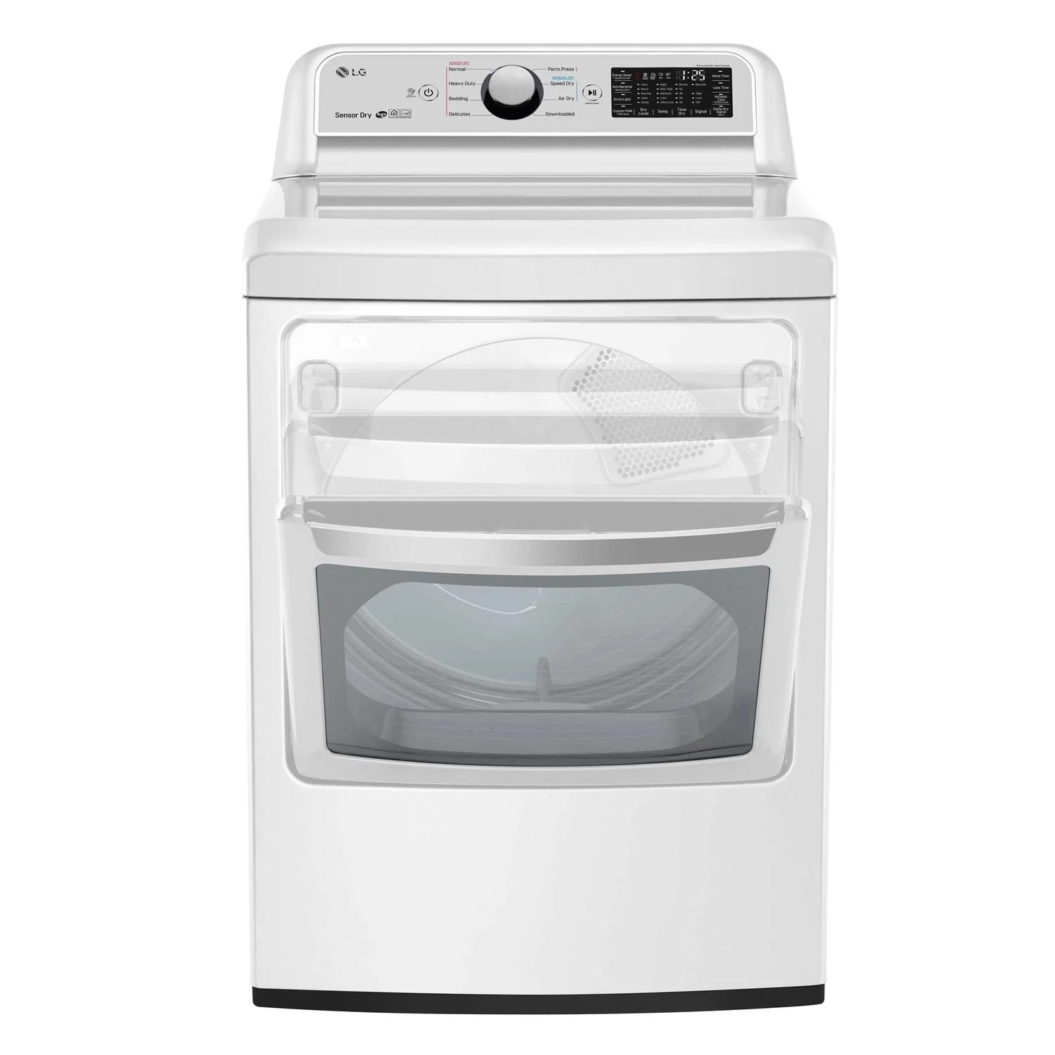 LG 7.3 cu. ft. White Smart Top Load Gas Dryer - Image 4