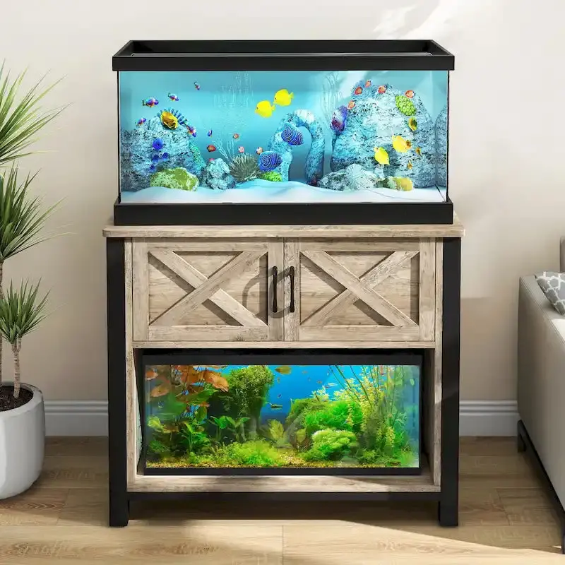 Moasis Aquarium Stand Cabinet For 40-50 Gallon Fish Tanks With Built-In Power Outlets - Image 4