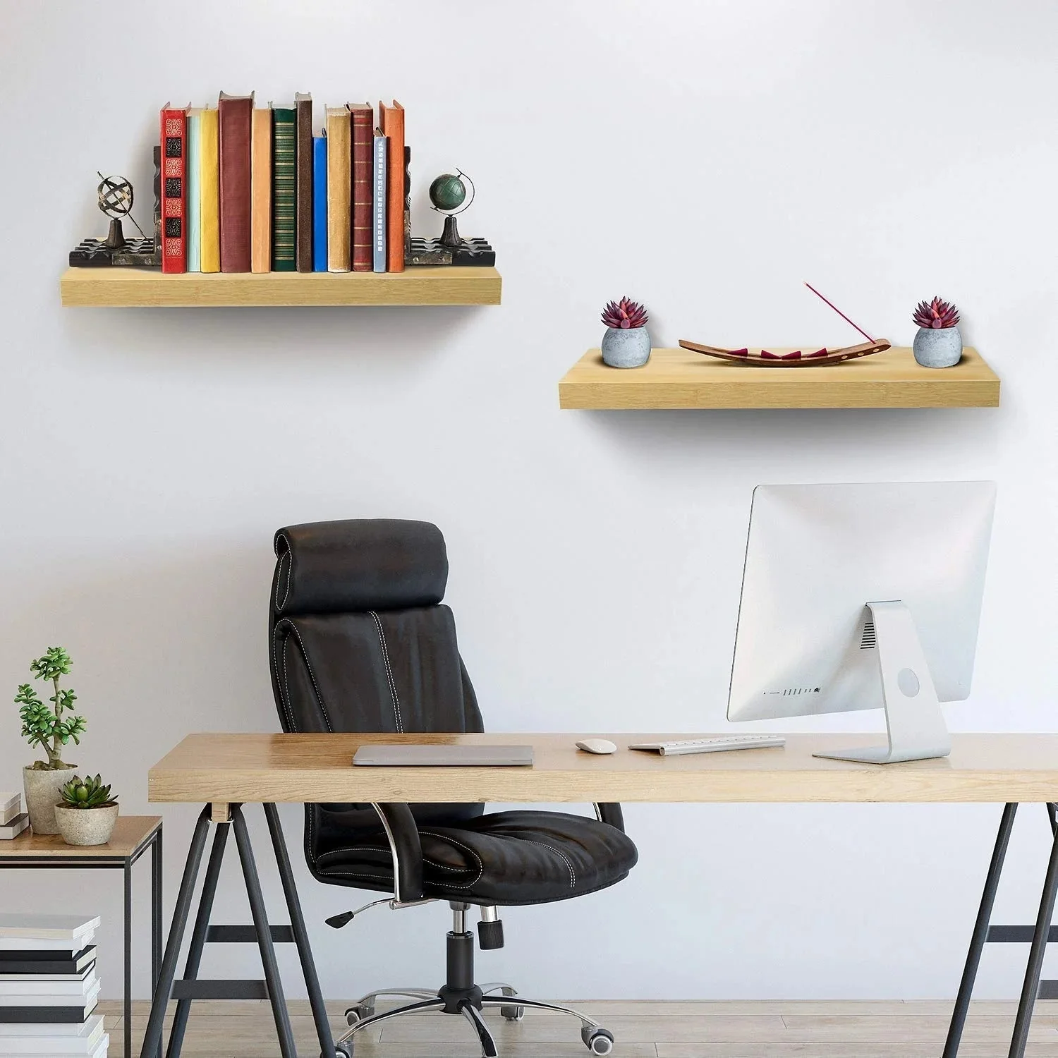 24 Inch Extra Long Floating Wall Shelf Set, 2 Count - Image 14