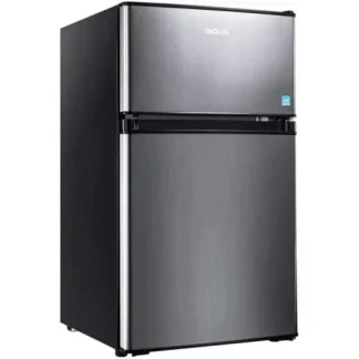 3.1 Cu. Ft. 2-Door Compact Refrigerator With Freezer, LED Light And Crisper Drawer