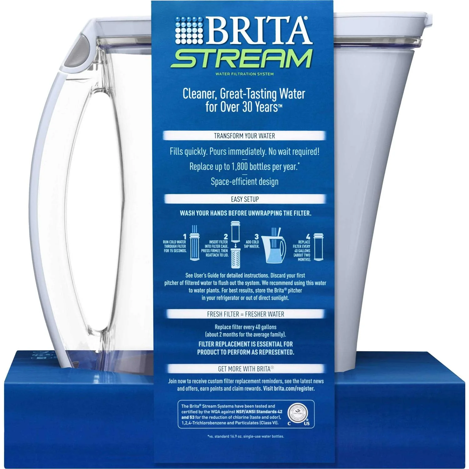 Brita Stream Rapids Water Pitcher 12-Cup - Image 4