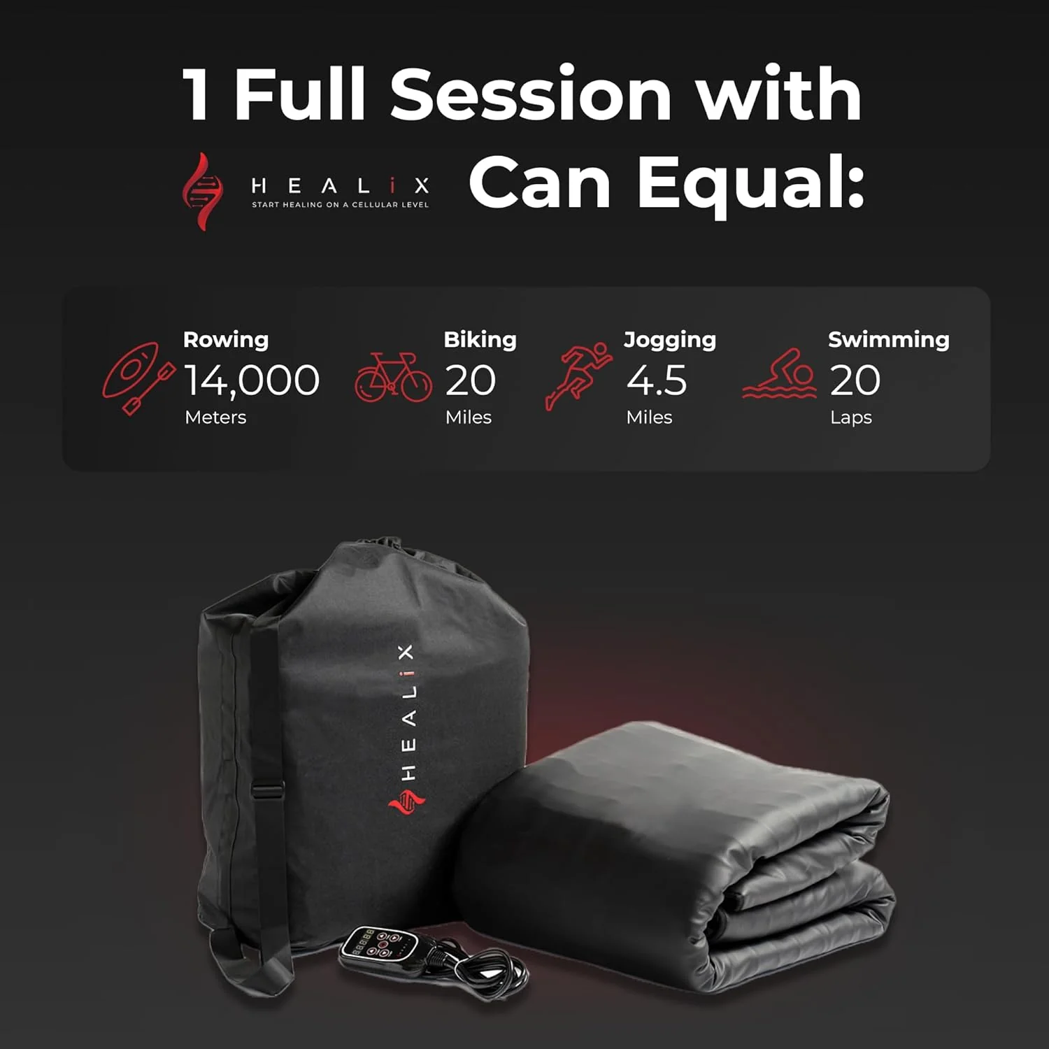 Healix Infrared Sauna Blanket, Zero EMF, 77-176F, Carbon Fiber Heating - Image 6