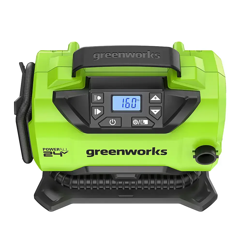 24 Volt Battery Powered 160-PSI Inflator with 2.0 Ah USB-C Battery & Charger - Green - Image 4