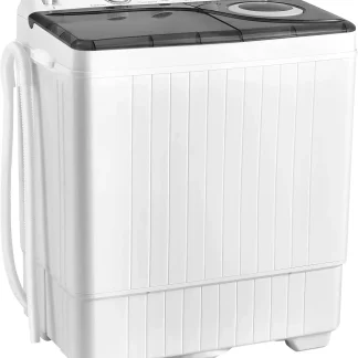 Costway Double Tub Washing Machine, 26 lb Capacity, 18 lb Wash, 8 lb Spin, Drain Pump