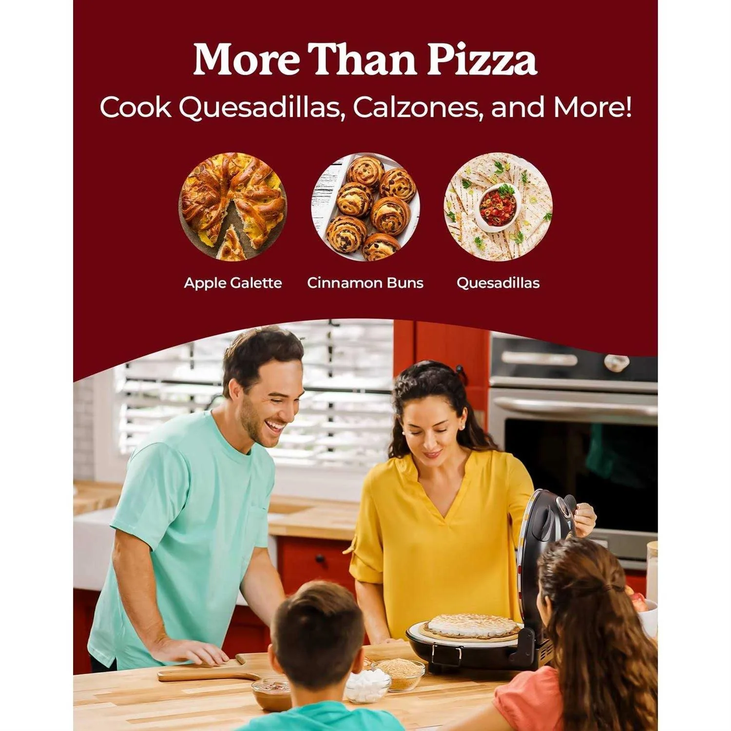 Granitestone Piezano Countertop Pizza Oven With 12in Pizza Stone - Image 5
