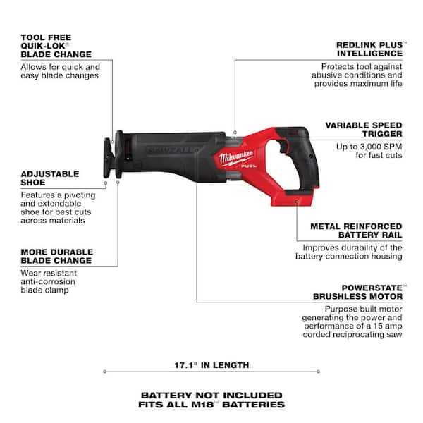 M18 FUEL 18-Volt Lithium Ion Brushless Cordless Combo Kit 6-Tool with Jig Saw and Compact Router - Image 6
