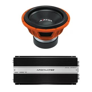Car Audio 15" 2Ohm Subwoofer STU-1546-D2&Monoblock Amp Package New