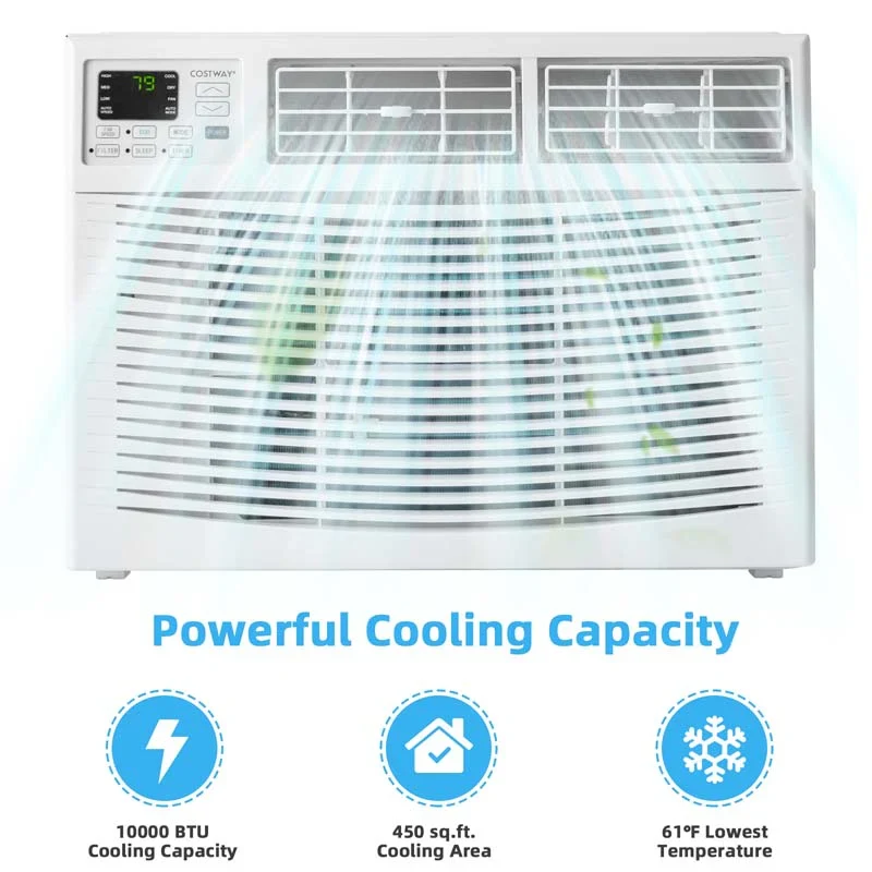 10000 BTU Window Air Conditioner With Remote, ECO Mode And Dehumidifier - White - Image 6