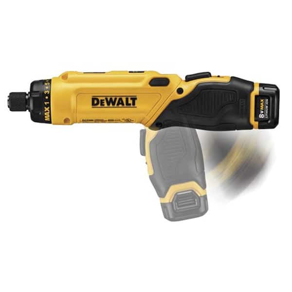 8V MAX Cordless Gyroscopic Screwdriver with Adjustable Handle. (2) 1.0Ah Batteries. Charger. and Bag - Image 14