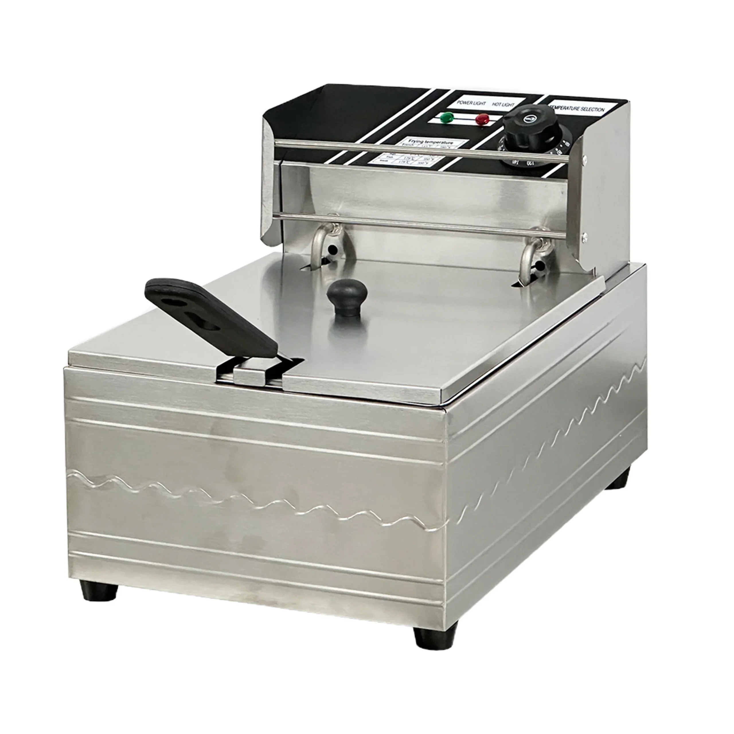 1600W Electric Deep Fryer, Stainless Steel, 6L, 110V - Commercial Single-Chamber - Image 2