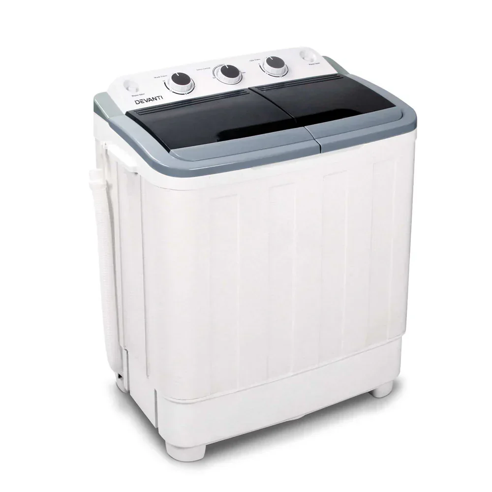 Devanti Twin Tub Portable Washing Machine 5KG - White