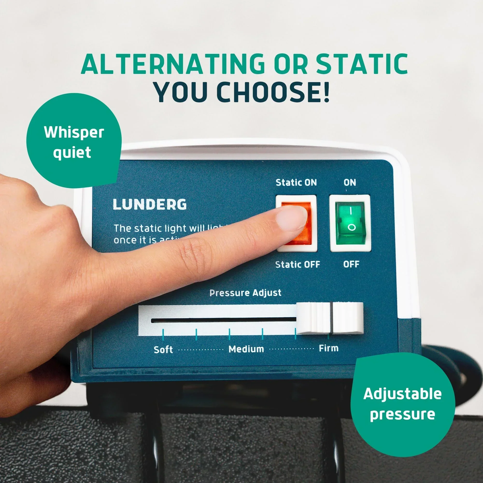 Lunderg Alternating Air Pressure Pad For Recliner Chair With Quiet Pump - Image 4