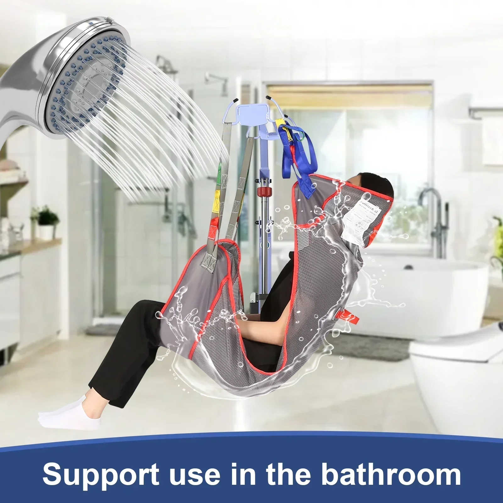 EZ Assistive Full Body Patient Lift Sling - Mesh Fabric, 500 lb, Sizes S/M/L - Image 6