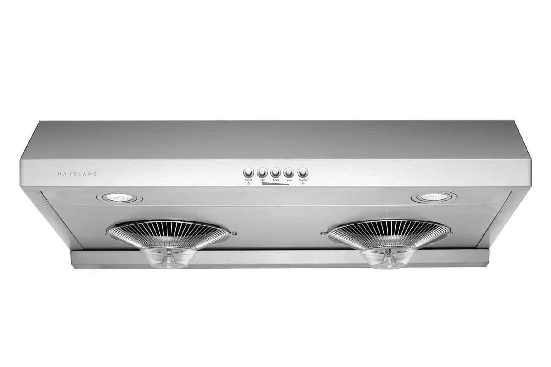 Hauslane Under Cabinet Range Hood 30-inch Full Stainless Steel, Fits 6 Inch Round Ducts - C100