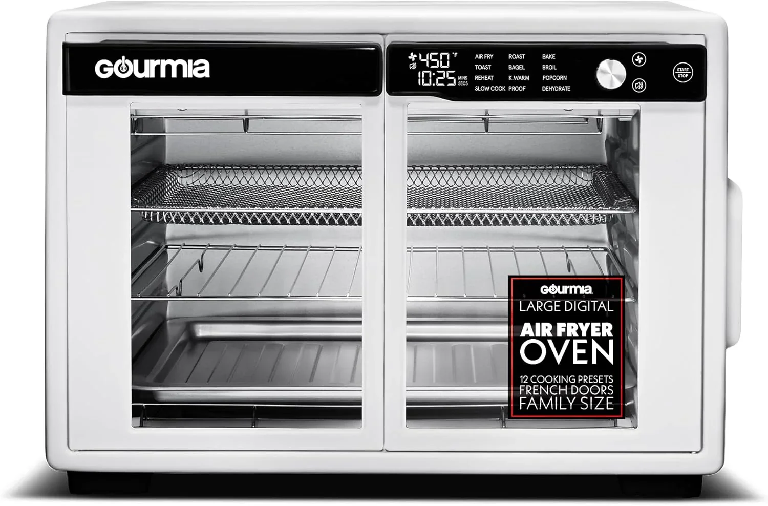 Gourmia French Door Air Fryer Toaster Oven, 37 Qt - GTF3588S - Image 4