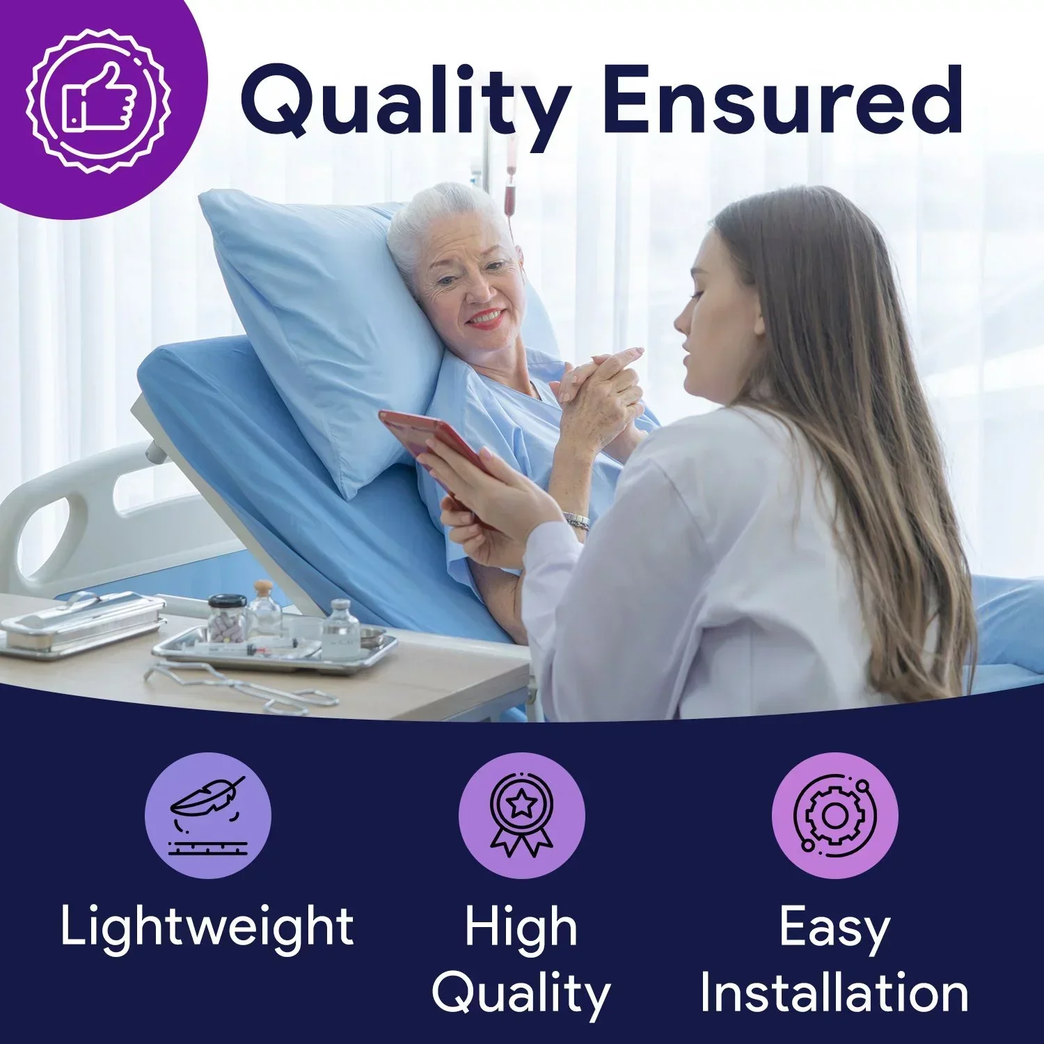 Proheal Alternating Pressure Bed Pad Air Mattress Overlay With Pump, 5 Inch, 36 Inch x 80 Inch - Image 3